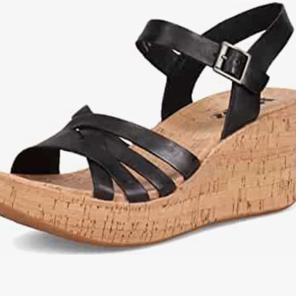 Kork-Ease Shoes - Korks Cocoa Leather Wedge Sandals